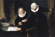 REMBRANDT Harmenszoon van Rijn, The Shipbuilder Jan Rijksen and His Wife Griet Jans